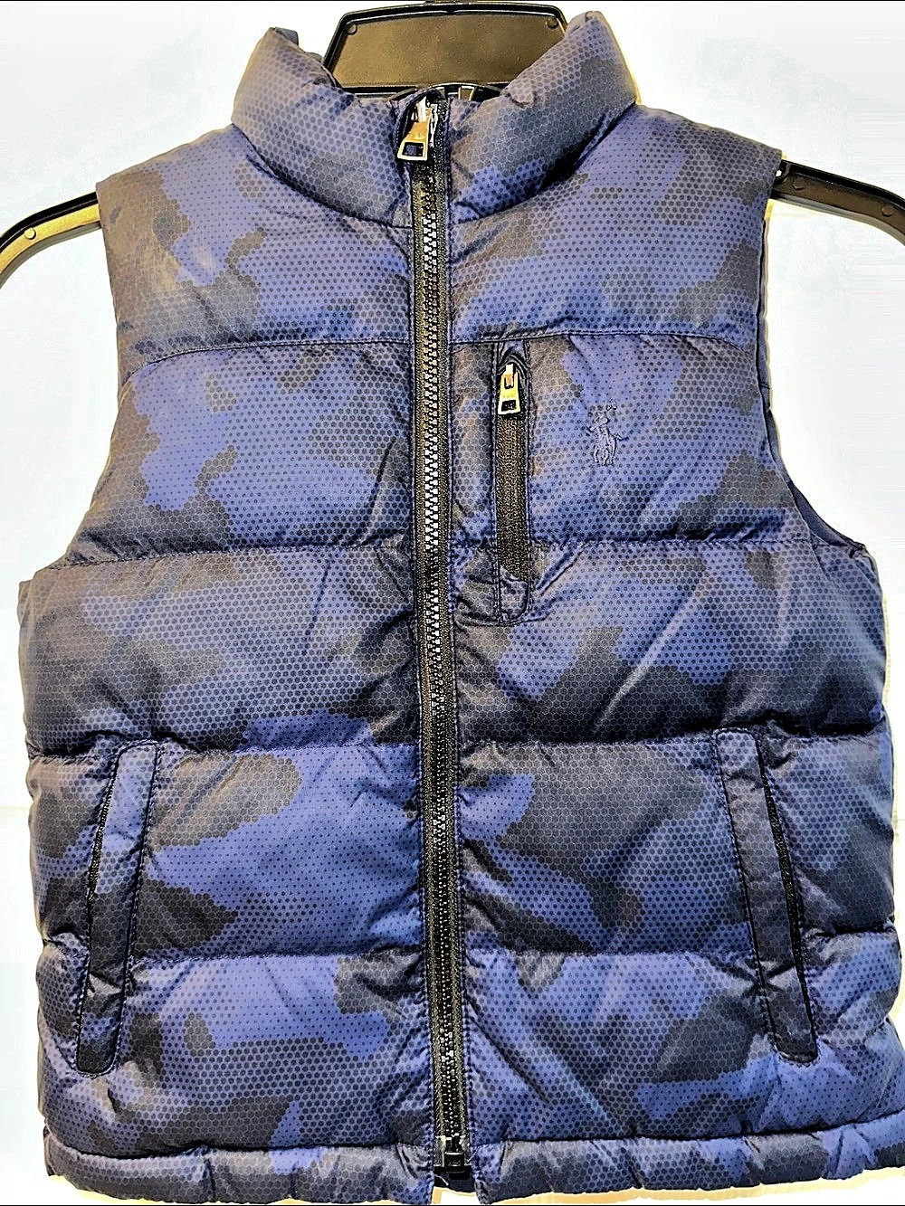 Boy’s Polo Ralph Lauren Reversible Navy Blue Camo Puffer Vest - Size 5